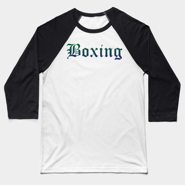 Boxing Gradient Text Baseball T-Shirt by LazarIndustries